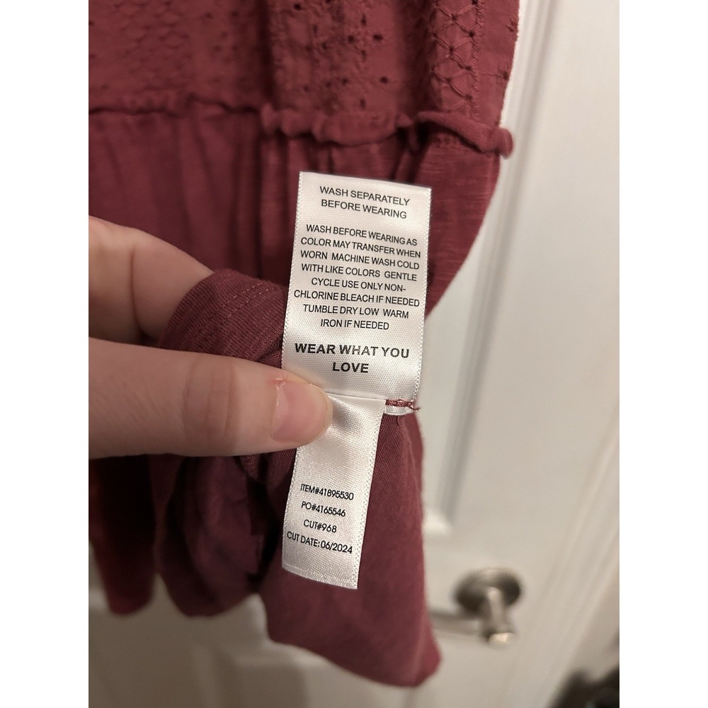 Torrid Vintage Slub 1 Notch Neck Lace Babydoll Tank Top Ruffle Boho Cottagecore - Picture 9 of 10